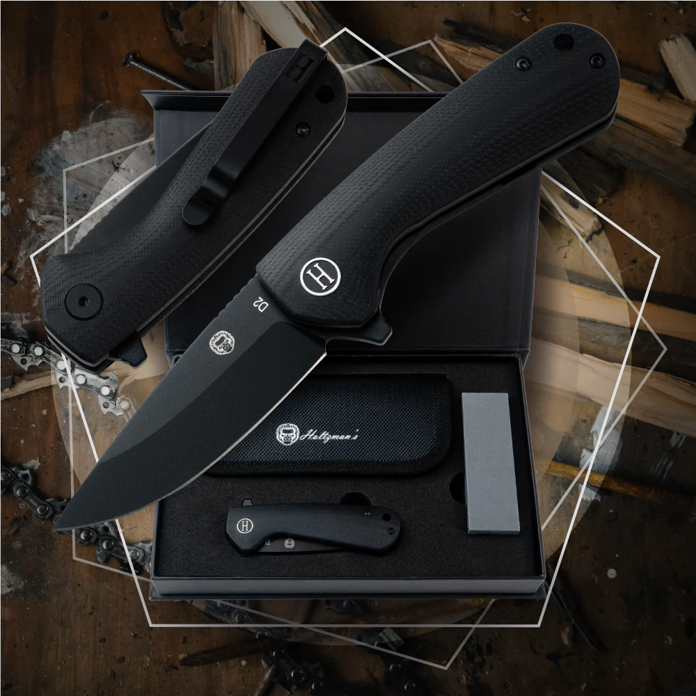 The Peasant Folding Pocket Knife Giftset for Men and Women (Black) - Image 3