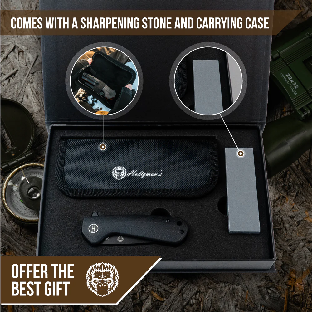 The Peasant Folding Pocket Knife Giftset for Men and Women (Black) - Image 6