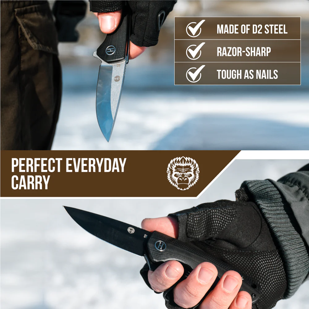 The Peasant Folding Pocket Knife Giftset for Men and Women (Black) - Image 7