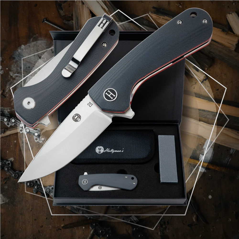 The Peasant Folding Pocket Knife Giftset for Men and Women (Red and Grey) - Image 3