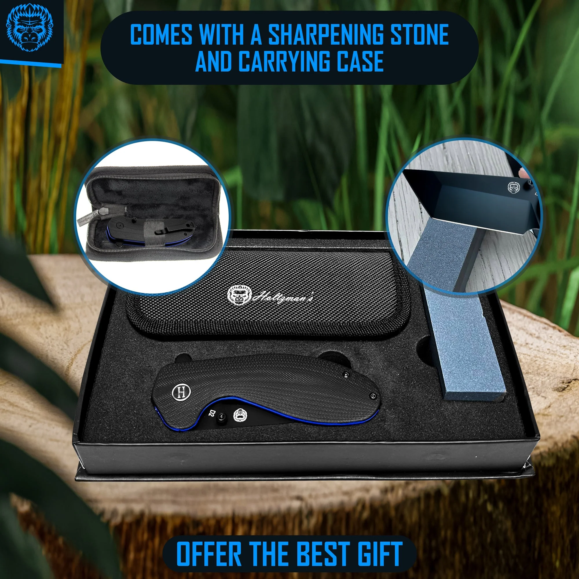 The Pioneer Folding Pocket Knife Giftset for Men and Women (Black and Blue) - Image 7