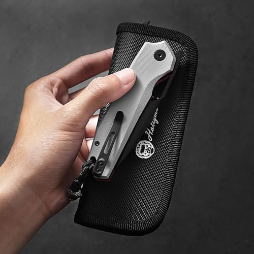 The Sentinel Folding Knife Giftset (black blade+dark grey/red liner G10 handle) - Image 7