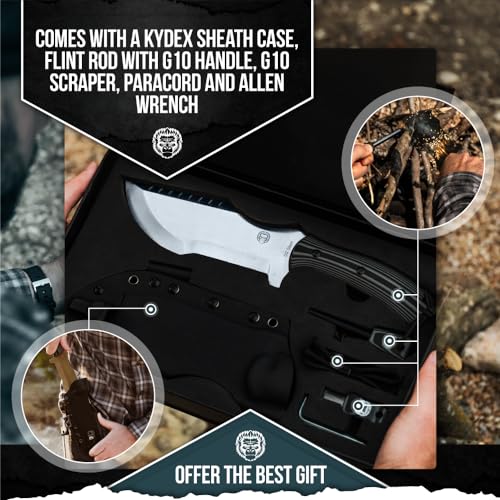 The Tracker D2 Steel Bushcraft Survival Knife Gift Set (Black and Gray) - Image 5