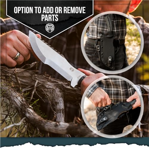 The Tracker D2 Steel Bushcraft Survival Knife Gift Set (Black and Gray) - Image 7