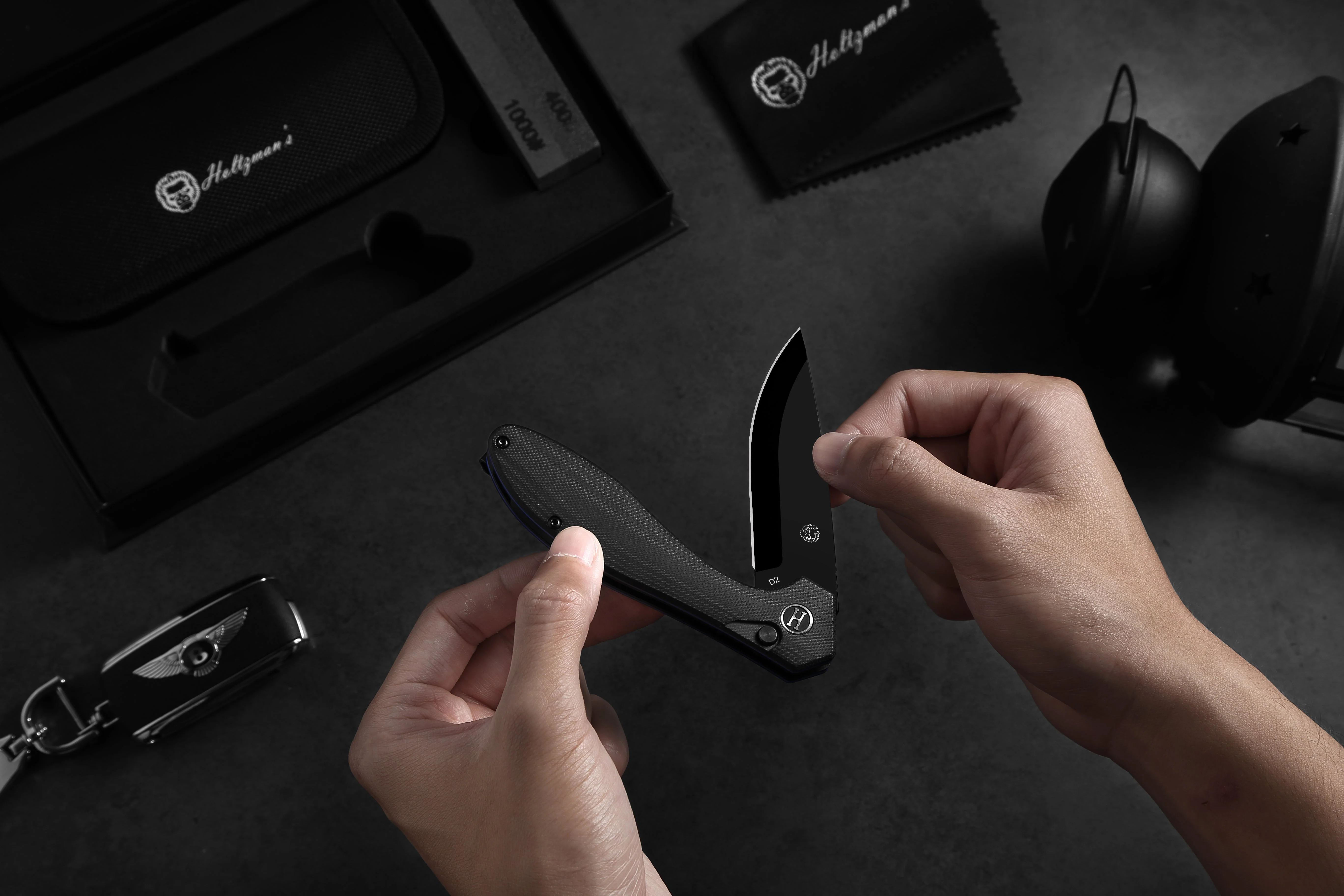 The Vector Folding Pocket Knife Giftset for Men and Women (Black) - Image 7
