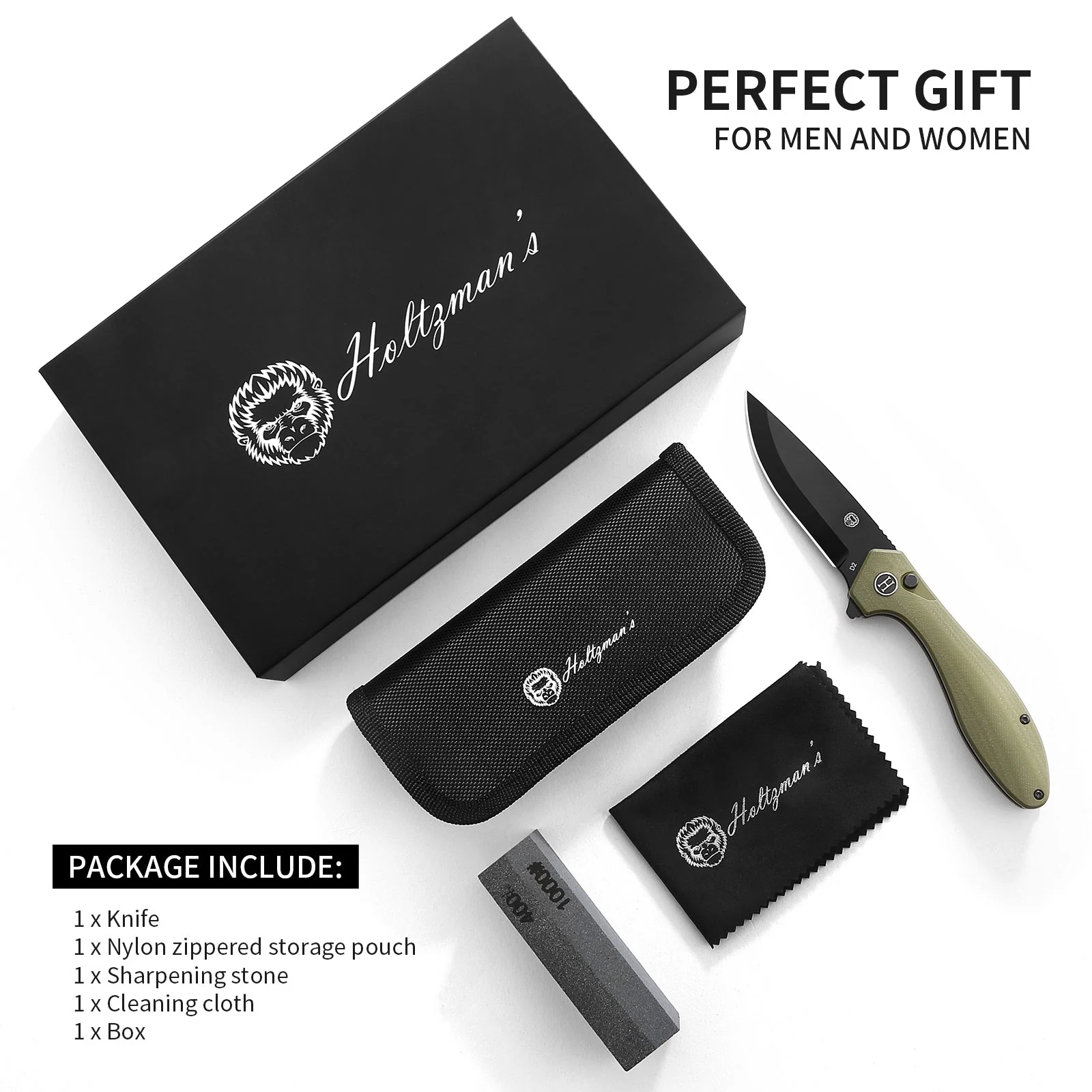 The Vector Folding Pocket Knife Giftset for Men and Women (Green and Black) - Image 3