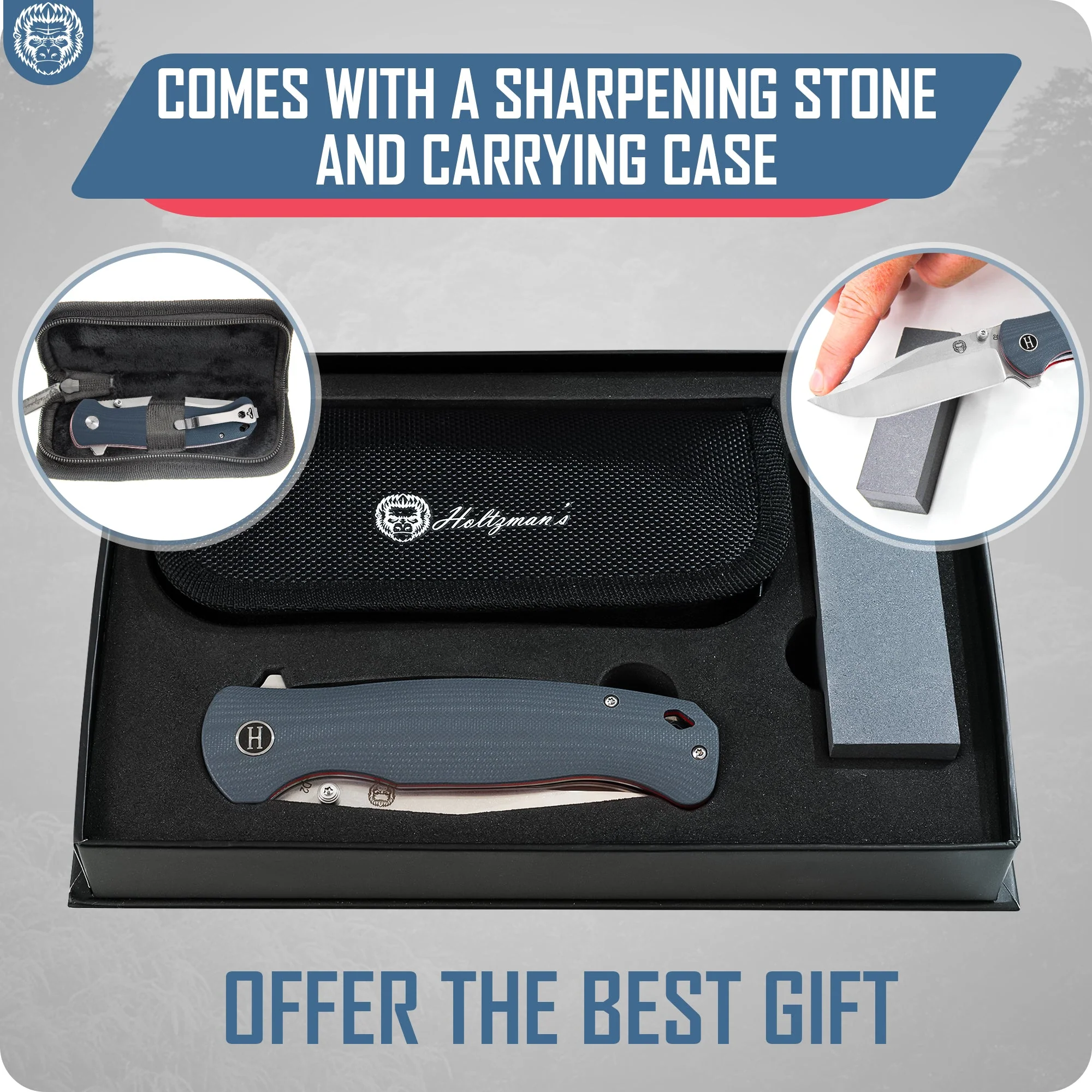 The Wrangler Folding Pocket Knife Giftset for Men and Women (Silver and Red) - Image 7