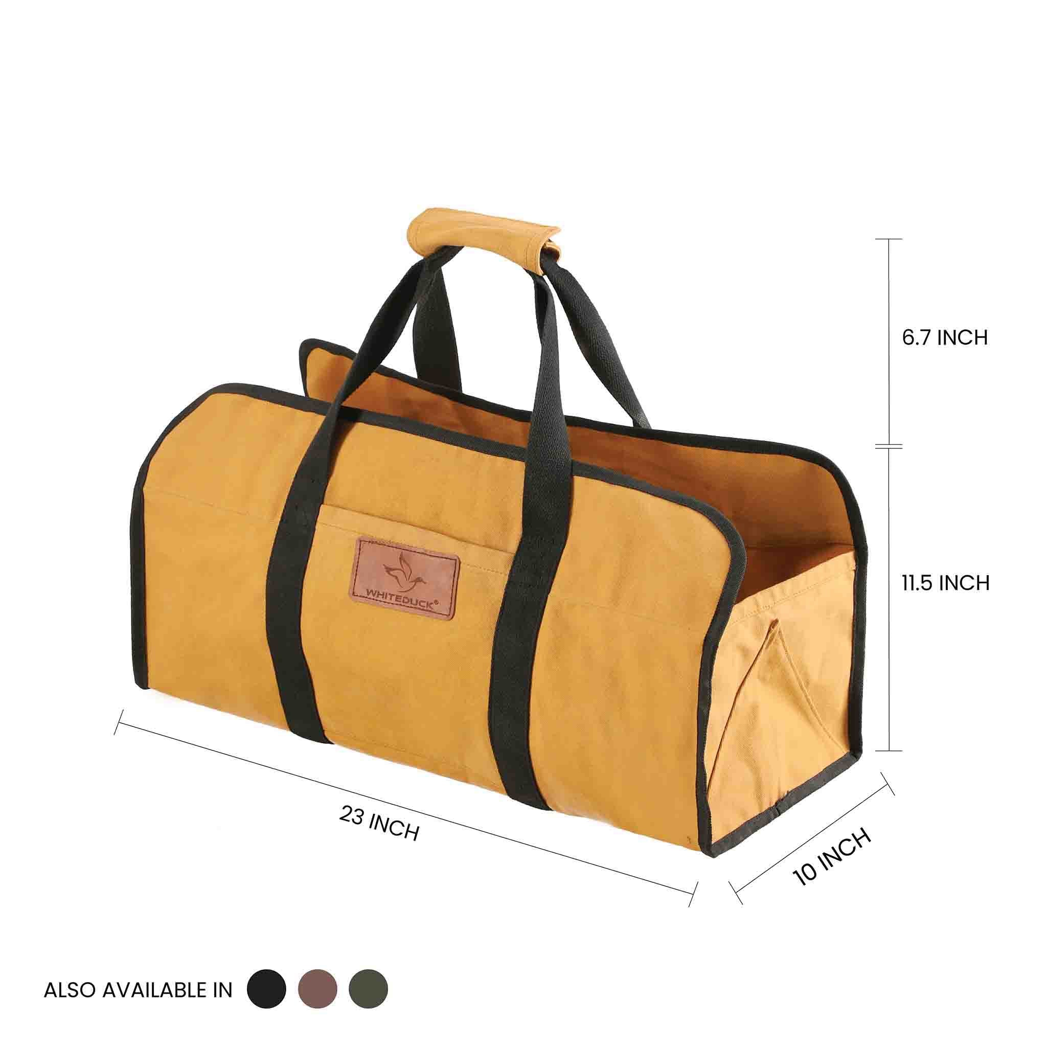 Tote Shape Canvas Firewood Log Carriers - Image 14