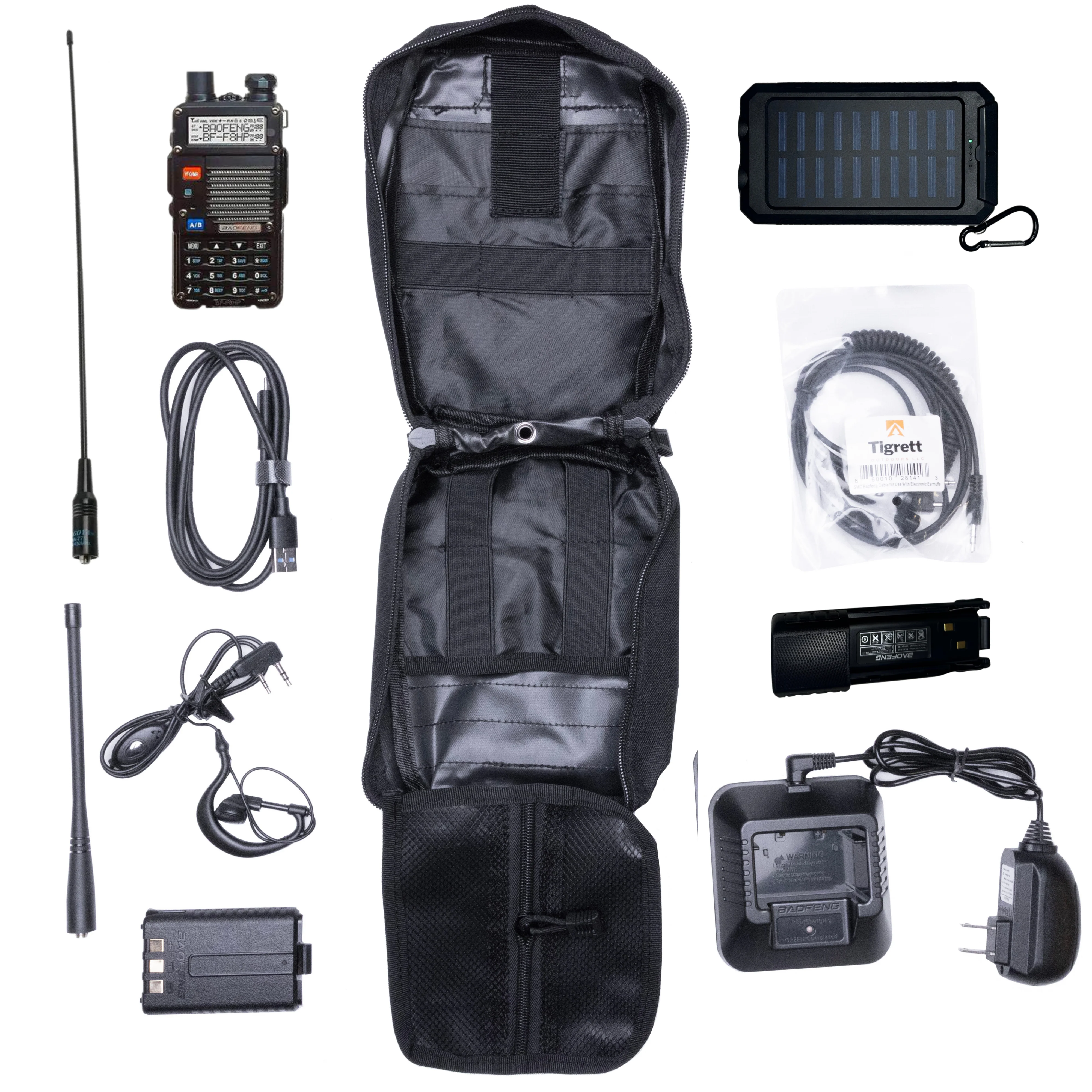 UV5R Gen 3 8 Watt Ham Radio Go Bag with Portable Solar Charger & High-Power + Nagoya NA771 - Image 2