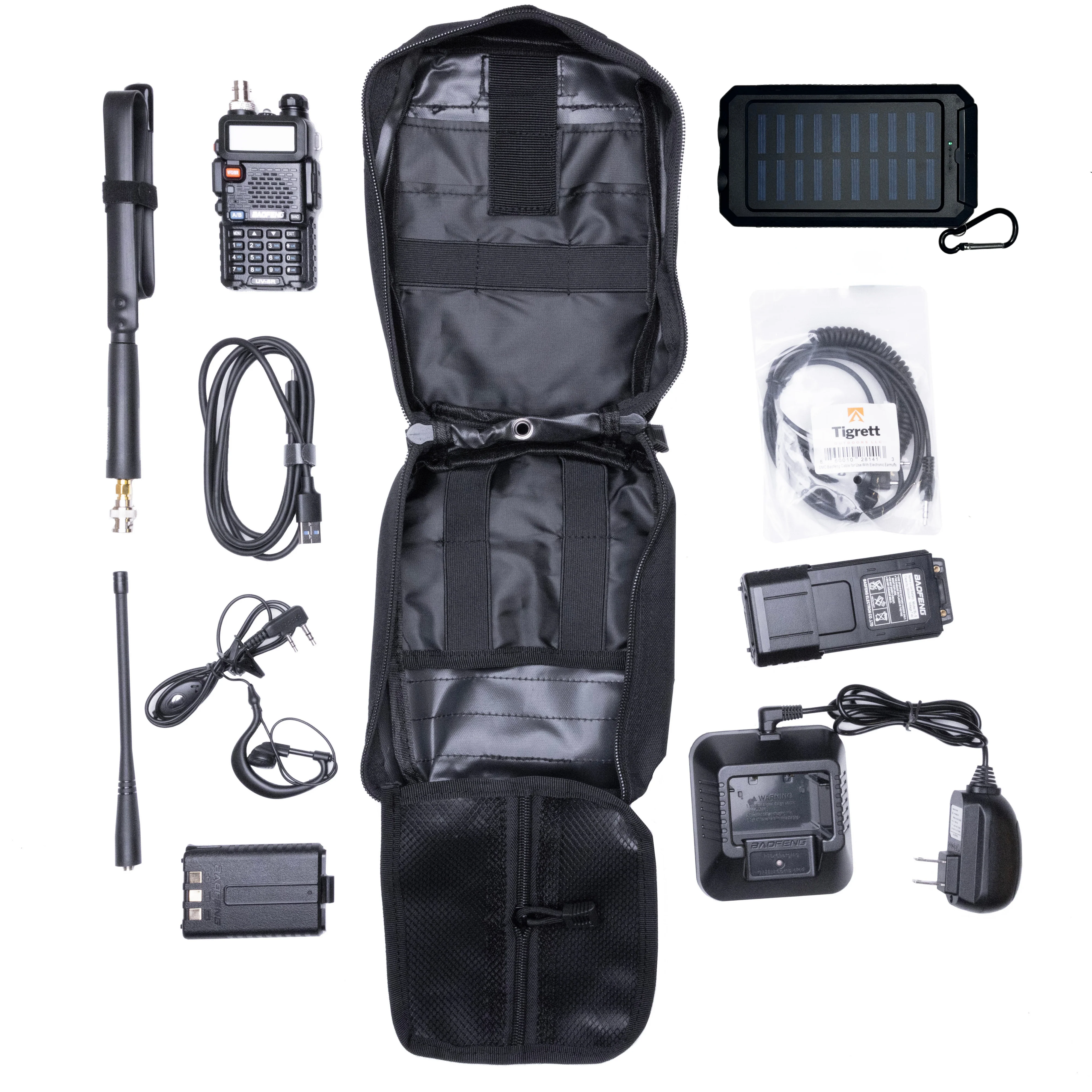 UV5R Solar Radio Go Bag with Solar Charger and UV5R 8 watt Programmed Radio Bugout Kit - Image 3
