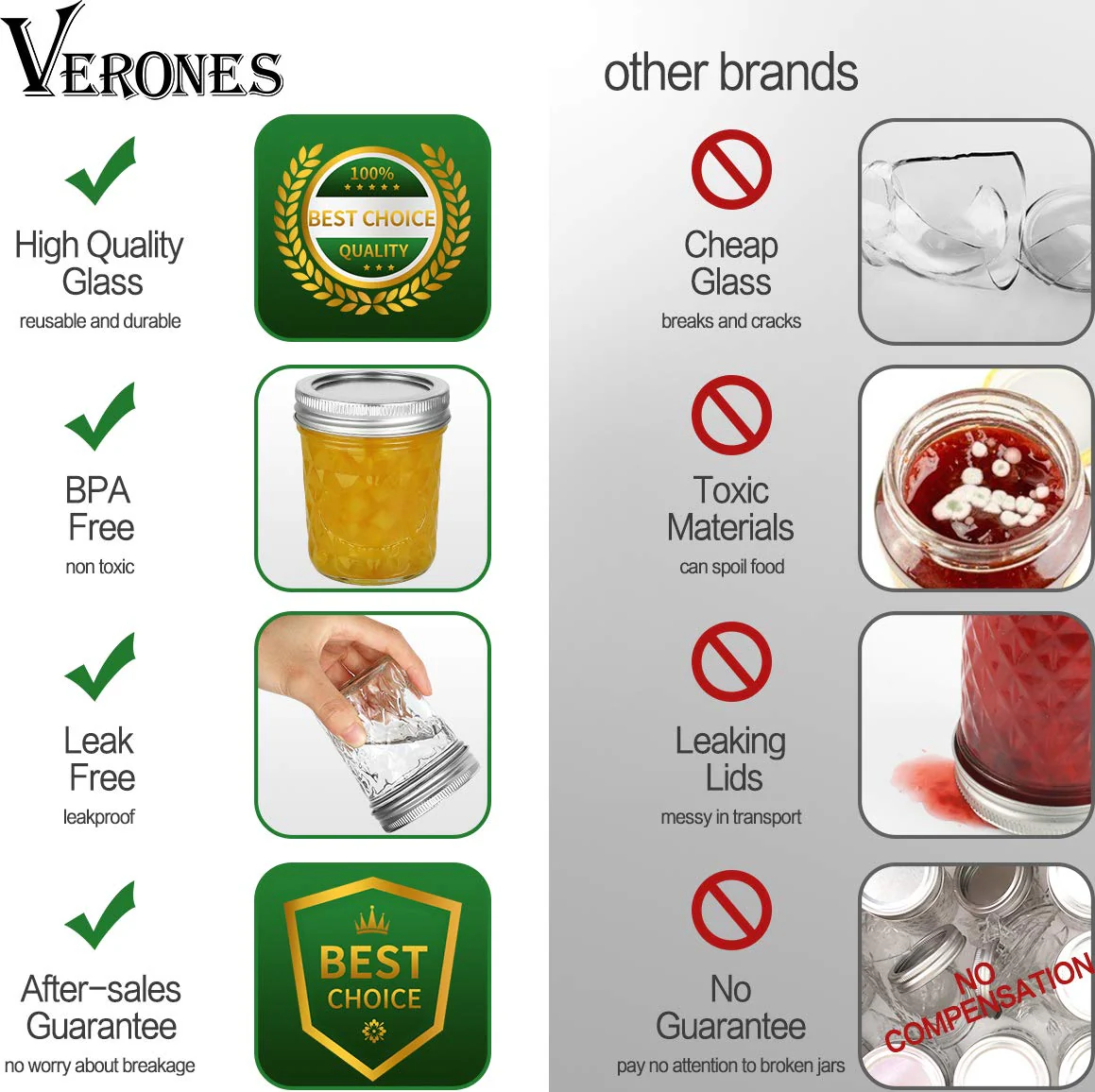 6 oz Glass Mason Jars for Canning - 30 Pack - Image 5