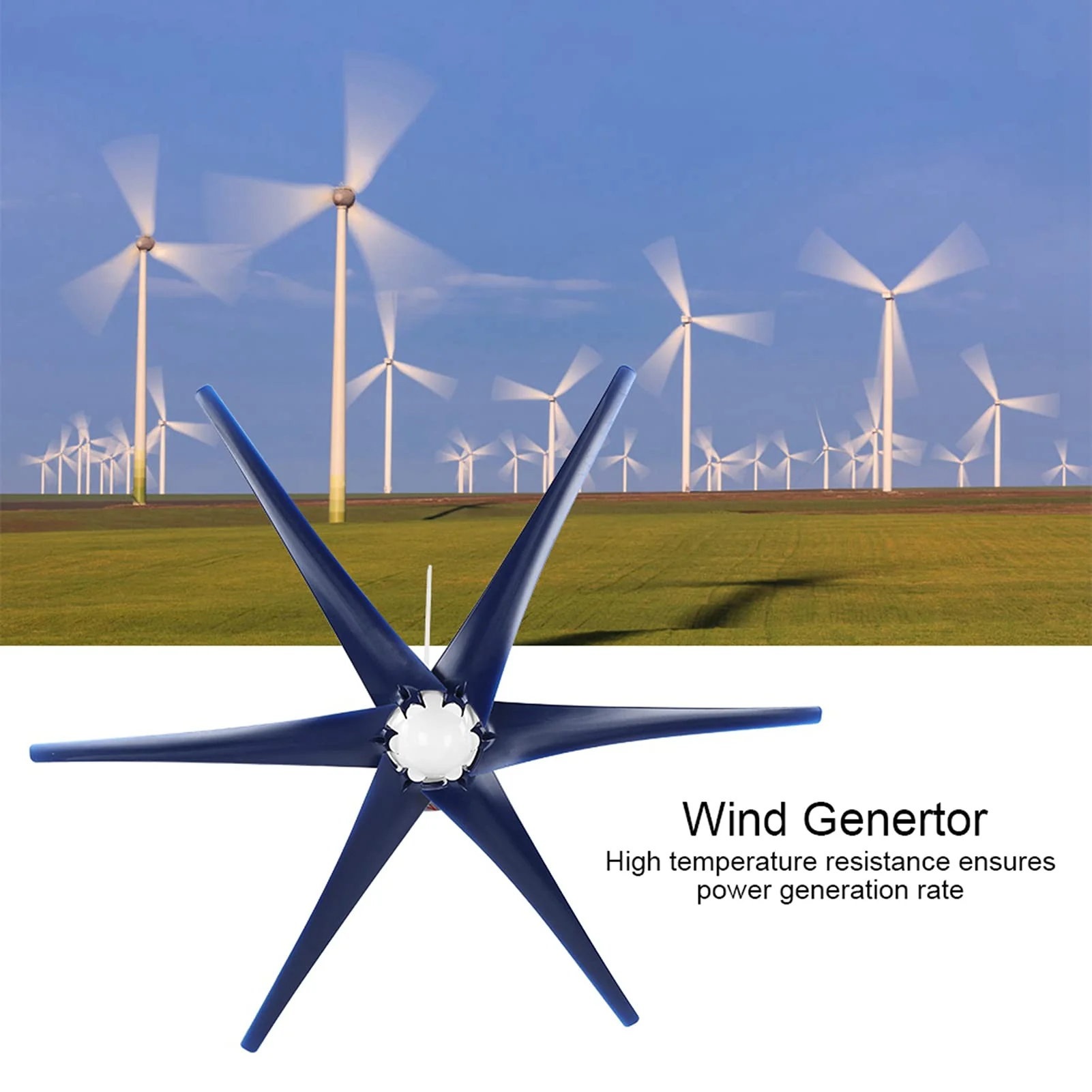 Wind Generator Kit 6 Blade Industrial Wind Turbine 24v 800W - Image 8