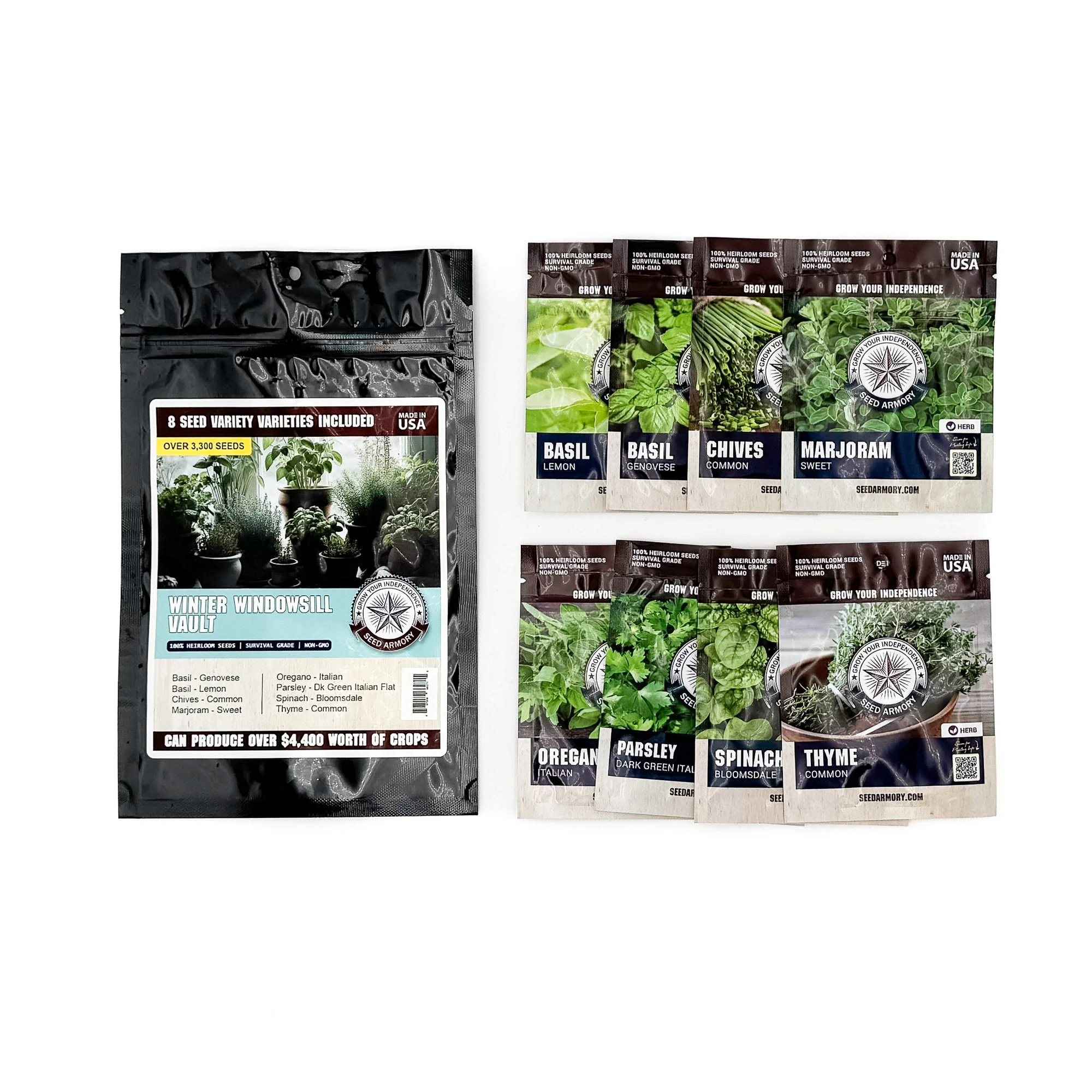 Winter Windowsill Vault - 8 Heirloom Seed Herb Varieties - Image 2